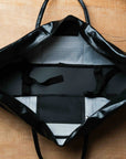 Black Synthetic Leather Knife Bag