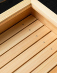 Wooden Sushi Box with Clear Lid - 39cm x 29cm x 10cm H