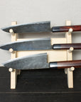 Wooden Three Piece Knife Stand